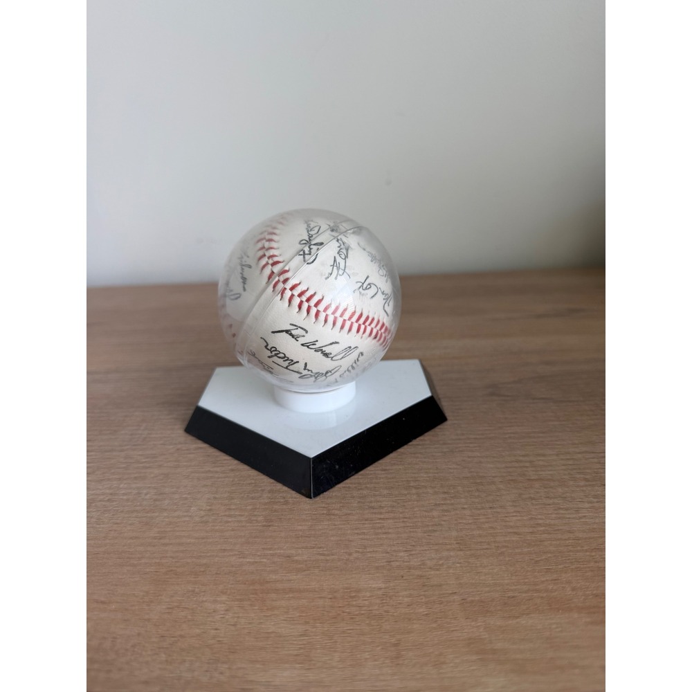 Vintage 1987 St Louis Cardinals Facsimile Signed Baseball Home Plate Display